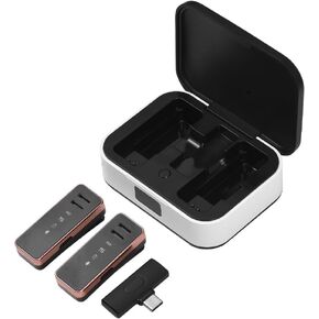 Mini Microphone for Mobile Phone Omnidirectional Lapel Mic with Display Noise Reduction Compatible with Type-C Android Smartphone Tablet for YouTube Facebook Live Streaming