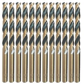 12PCS, 5/64", Black and Gold Drill Bits