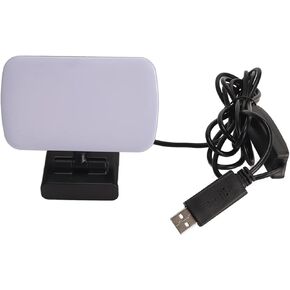 إضاءة مؤتمرات الفيديو ، ضوء كاميرا الويب USB 3 مع 3 ألوان فاتحة و 10 أوضاع تعتي