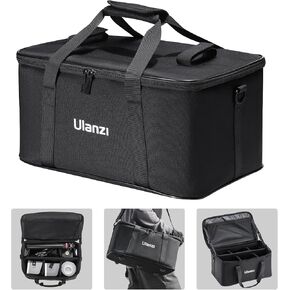 ULANZI 100W Bi-Color Portable LED Video Light w DC Power Adapter+ ULANZI Carrying Bag with Movable Foam Padded for Studio Light