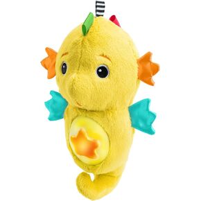 Baby Einstein Sea Dreams Seahorse Plush Soother Toy, with Music and Lights, Ages 0 Months and Up, Yellow