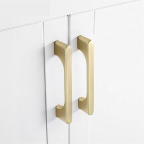 Modern Minimalist Pulls Cupboard Pearl Brass Cabinet Door Handles Zinc Alloy Drawer Knobs Kitchen Furniture Hardware 1Pcs (Color : A Silver 128mm)