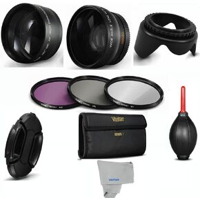 55MM 3 Lenses + Filter Set + Accessories for Sony Alpha A58 SLT-A37 A57 A65