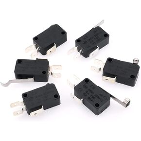 KW8-11 Switch 16A 250VAC SPDT Momentary Travel Limit Switch 1NO1NC Lever Roller AC/DC 125V 250V