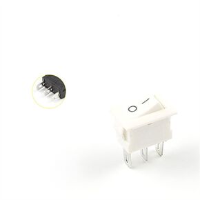 Rocker Switch 10 PCS 10x15mm snap-in bush butting switch 3 pin 3A/250V mini spst KCD11 2/3 موضع مفاتيح طاقة الصخور (اللون: 3pin باللون الأحمر ، الحجم: 10pcs) (3pin أسود في الخارج)