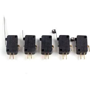 KW7-0 KW7-1 KW7-2 KW7-3 KW7-9 Switch 16A 250VAC SPDT Momentary Travel Limit Switch 1NO1NC Lever Roller (Color : Kw7-1)(Kw7-1)
