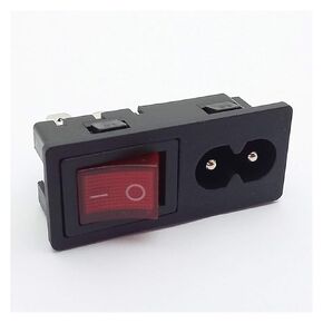 Rocker Switch 4pcs Power Rocker Switch & Socket Connector, Switch with 3 Pin or 4 Pin, Panel Power Adapters (Color : 3pins Switch)(3pins Switch)