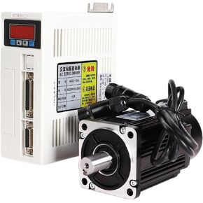 400W 730W 750W 1KW AC Servo Motor 80ST 220V Single-Phase Servo ac Drive Reduce Noise Permanent Magnet AASD-15A Driver(1KW 80ST-M04025)