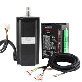 Hybrid Servo Motor NEMA34 Motor Kit 12N.M 6A 86EH156A6003 and CL86 Closed Loop Servo Drive for CNC Milling Machines(86EH156-CL86 Sets)
