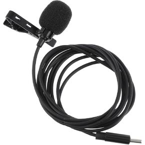 ميكروفون USB-C Lavalier للهاتف MIC Clip Clip MIC لدفق المقابلات ولعب التصميم الخفيف للضوضاء