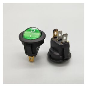 Rocker Switch 1pcs 20mm KCd1 Led Ship Type Switch 20A 12V Lamp Power Switch Lift Car Button Light on/Off 3-pin Circular Rocker Switch