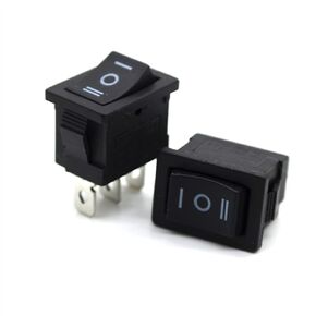 Rocker Switch 10 pcs KCD1 Mini Black 3 Pin On/Off/On Rocker Switch AC 6A/250V10A/125V 21 * 15mm Rocker Power Switch Button Switch SKPT 3 feet