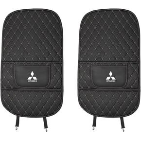 2 Pcs Car Seat Kick Mats Back Seat Protector for Sedans ASX/RVR/Outlander Sport (Eclipse Cross)(Pajero), Car Leather Kick Mats, Car Seat Back Protection Pad Anti-Kick Scratch Resistant