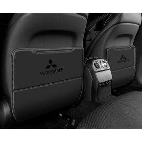 2 Pcs Car Seat Kick Mats Back Seat Protector for Sedans (Pajero Sport Montero Sport), Car Leather Kick Mats, Car Seat Back Protection Pad Anti-Kick Scratch Resistant,Black