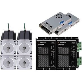 4-axis CNC milling Machine kit 3N.m Nema 23 Stepper Motor + DM556S Stepper Driver + 350W Power Supply 8mm