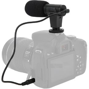 ciciglow Mini Microphone for Video Record, High Performance ABS Material, Windproof Sponge, 1/4 Inch Screw, Plug and Play, 3.5mm Jack, Lightweight Design