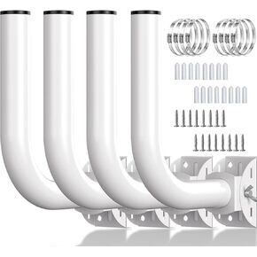 Mount Universal Wireless Bracket Mount - حامل سبيكة الألمنيوم الشاق/الحائط القابل للتعديل للهوائي ، نقطة إلى نقطة AP ، CPE ، جسر العميل (2 عبوة)