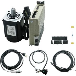 400W / 750W Servo Motor + C30 AC Servo Motor Driver Kit 220V 3000 RPM 1.3N 2.4N with 3meters Cable(750w with Brake)