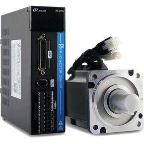 200W 400W 600W AC Servo Motor with Driver kit Electric Motor 220V 3000rpm kit 3D Printer Pulse RS485 with Brake(Only A5 Drive)