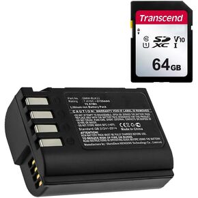 Synergy Digital Accessory Kit, Compatible with Panasonic Lumix GH6 Digital Camera Includes: SY-SD64GB Memory Card, SDCAM-L14956 Battery