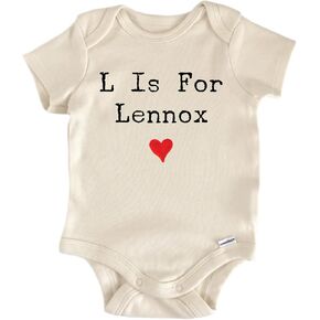 L Is For Lennox - Baby Boy Girl Clothes Bodysuit Funny Cute