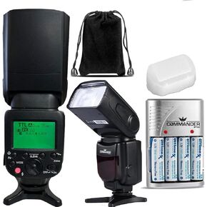 TTL Flash Speedlite for Camera, 2.4G Wireless GN36 1/8000s HSS TTL Camera Flash Compatible for Camera A7 A7R A7S A7-II A7-III A7R-II A7R-III A7S-II A6300 A6000 Etc