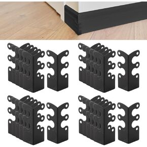 6Pcs Skiffers Baseboard Corner Protectors, Rustic Vintage Metal Corner Guard, Decorative Baseboard Shield, Brass Skirting Board Protection, Antique Bronze Furniture Edge Protector (Bronze)