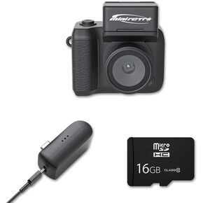 Mini Retro Flix Nostalgic Camera - Vintage Compact Keychain Size Pocket HD Digital for 2000's Retro Y2K Aesthetic, 6 Filters, Snap (with 16GB Memory)