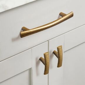 Vintage Arch Pull Antique Brass Cabinet Handle Furniture T Knob and Handle Kitchen Cupboard Handle 1Pcs (Color : 6626NL-192mm, Size : 1pc)