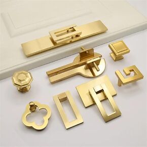 Copper Handle Single Hole Round Hollow Square Classical Wardrobe Pulls Door Handle Bronze Gold Cabinet Knob Drawer Knobs 1Pcs (Color : 316-32mm)