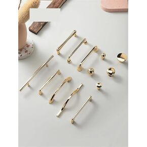 Modern Polished Gold Cabinet Handle&Knobs Drawer Pulls Cupboard Handles Furniture Hardware for Dresser Kitchen Furniture Pulls 1Pcs (Color : ML 1011 W-sg)