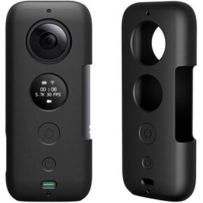 Compatible with Insta360 One X Anti-Scratch Camera Silicone Case Protective Case for Insta 360 One X Action Anti-Scratch Camera Accessories Black (A421)