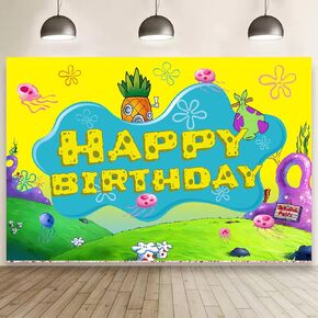 Cartoon Photography Backdrop,Backdrop for Birthday Decoration,Shower Photography Banner Decoration.