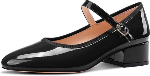 Aachcol Womens Mary Jane Shoes Round Toe Chunky Block Heel Mary Jane Pumps Office Low Heel Dress Shoes 2.0 Inches Heels in Saudi Arabia