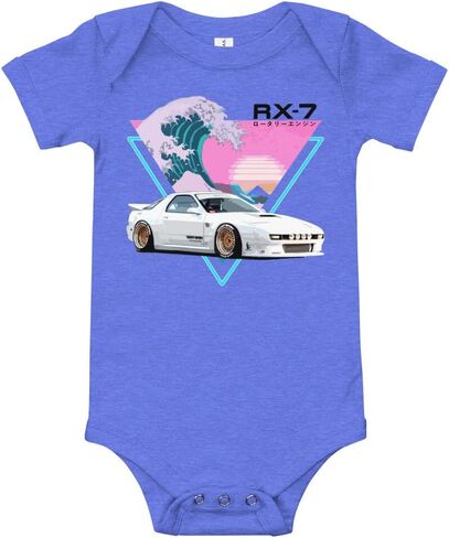 Vaporwave RX-7 JDM CAR RACING RX7 Baby Oneie Short in Saudi Arabia