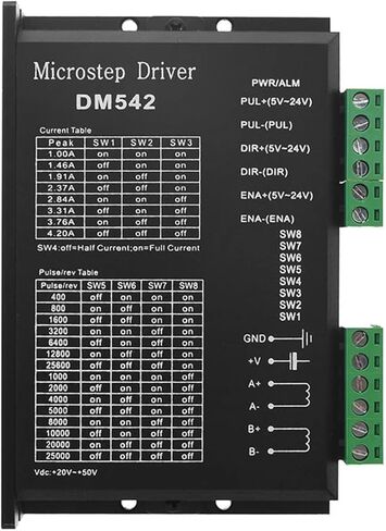 DM542 Digital Stepper Motor Driver 2 Dhase 4.2a لـ 42 57 86 يمكن لمحرك السهول NEMA17/23/34 محل TB6600 DM556 (5pcs) in Kuwait