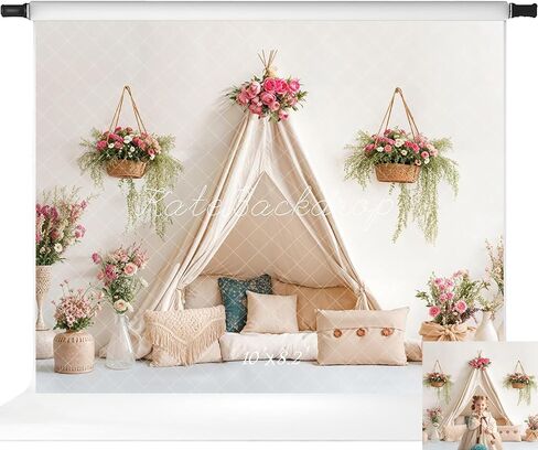 Kate Spring Backdrops Tents Backdrops for Photography Kids Photo Props ، 7 × 5 قدم in Kuwait