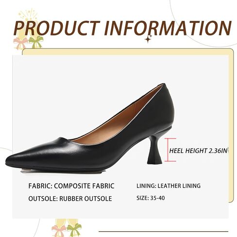 Women's Patent Leather Low Kitten Heel Pumps Elegant Gorgeous Solid Color Closed Pointed Toe Slip-On Dress High Heels Suitable for Work Parties in Saudi Arabia