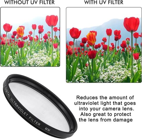 95mm UV Filter – Multi-Coated Lens Protection Filter, Ultra-Slim 3mm Frame, Water/Oil/Smudge Resistant, No Vignetting in Kuwait