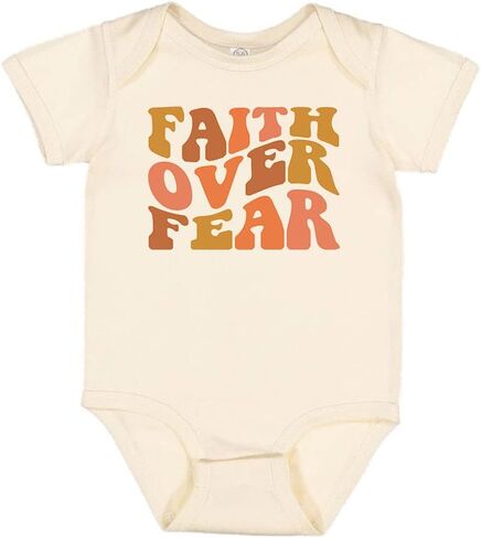 Wavy Faith Over Fear Baby Infant Bodysuit in Saudi Arabia