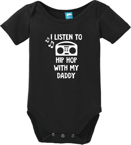 Sod Uniforms I Listen to Hip Hop with My Daddy Baby Romper in Saudi Arabia