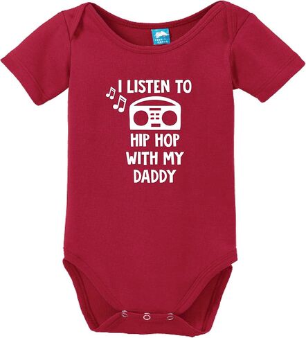 Sod Uniforms I Listen to Hip Hop with My Daddy Baby Romper in Saudi Arabia