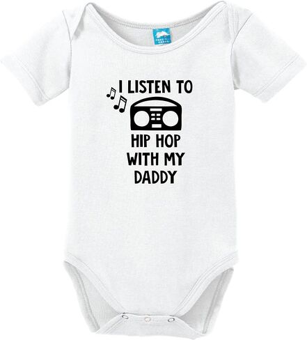 Sod Uniforms I Listen to Hip Hop with My Daddy Baby Romper in Saudi Arabia
