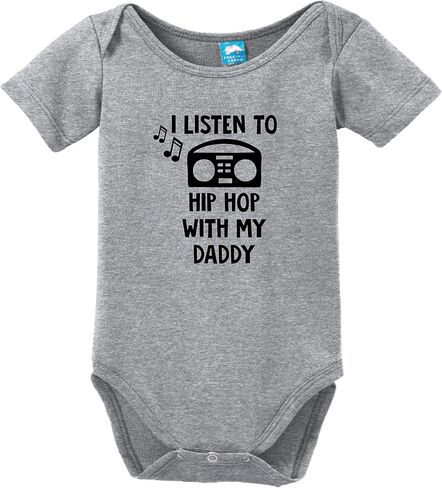 Sod Uniforms I Listen to Hip Hop with My Daddy Baby Romper in Saudi Arabia