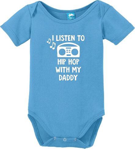 Sod Uniforms I Listen to Hip Hop with My Daddy Baby Romper in Saudi Arabia