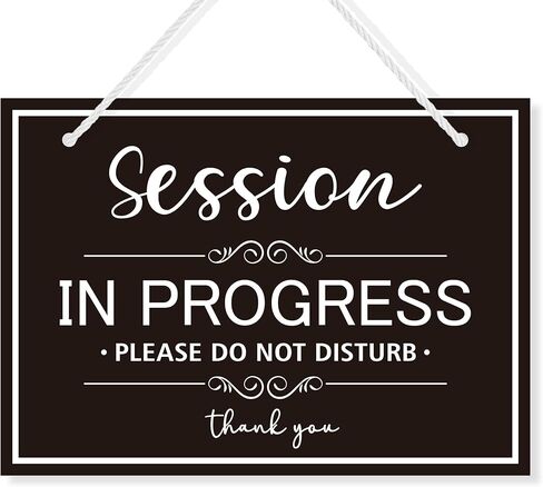 Shh... Baby Sleeping Sign on Front Door - Please Don't Knock or Ring the Doorbell Signs, Baby Room Nursery Kids Room Do Not Knock Hanging Decor, 7.9 x 7.9 inches, Round in Kuwait