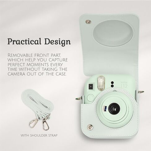 Fujifilm Instax Mini 12 كاميرا فيلم فورية ، حزمة Mint Green مع حالة مخصصة Instax Mini ، مجموعة ملحقات وضوء النهار ، 2x Twin Pack (40 تعريضًا) ISO 800 in Saudi Arabia