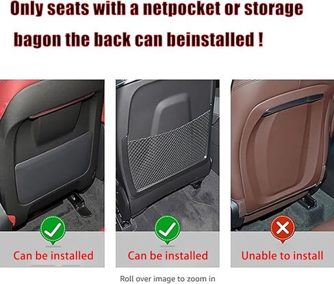 2 Pcs Car Seat Kick Mats Back Seat Protector for Sedans Space Gear Grandis Savrin, Car Leather Kick Mats, Car Seat Back Protection Pad Anti-Kick Scratch Resistant,Black in Kuwait