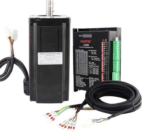 NEMA34 Servo Motor 86EH156A6003 6.0A 12N.M H156MM حلقة محرك Servo محرك + CL86 لمراقبة الطابعة CNC 3D (86EH156A6003) in Kuwait