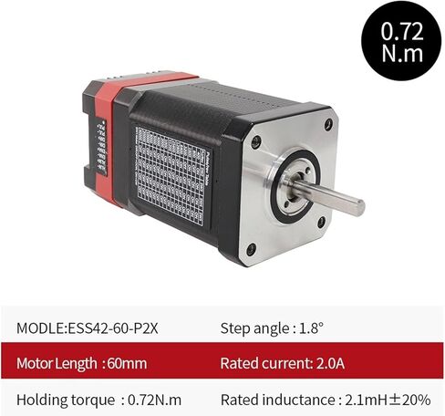 NEMA17 ESS42-P2X-60MM حلقة مغلقة محرك سيرفو مع سائق 0.72NM 2.0A محرك ومحرك سائق هجين in Kuwait